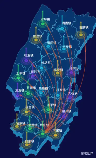 02 echarts重庆市垫江县地图仿3d效果